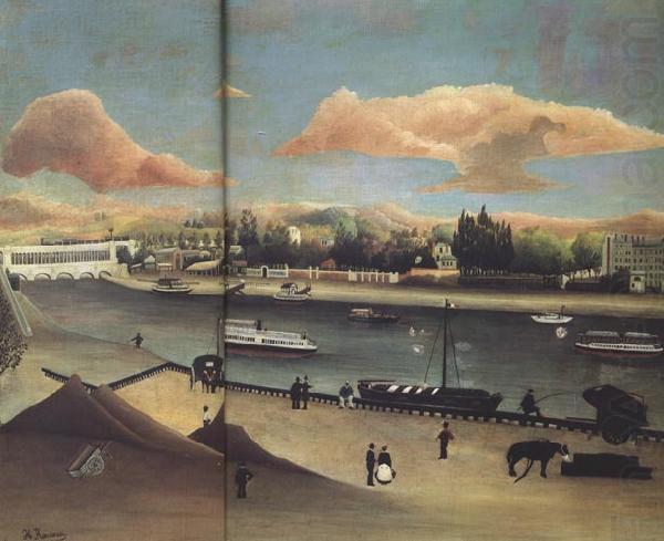Henri Rousseau View of Point-du-Jour.Sunset china oil painting image